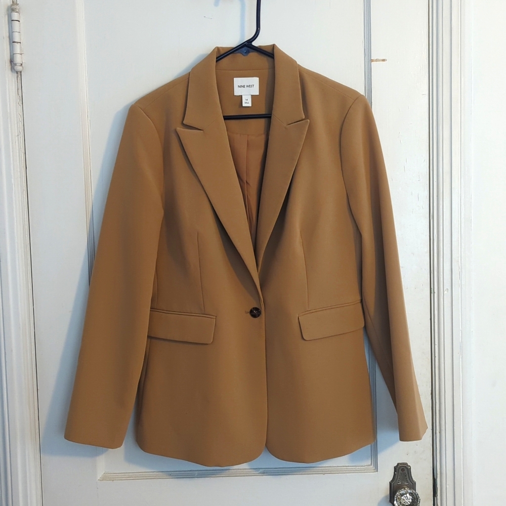 Khaki Nine West Blazer — Size 14